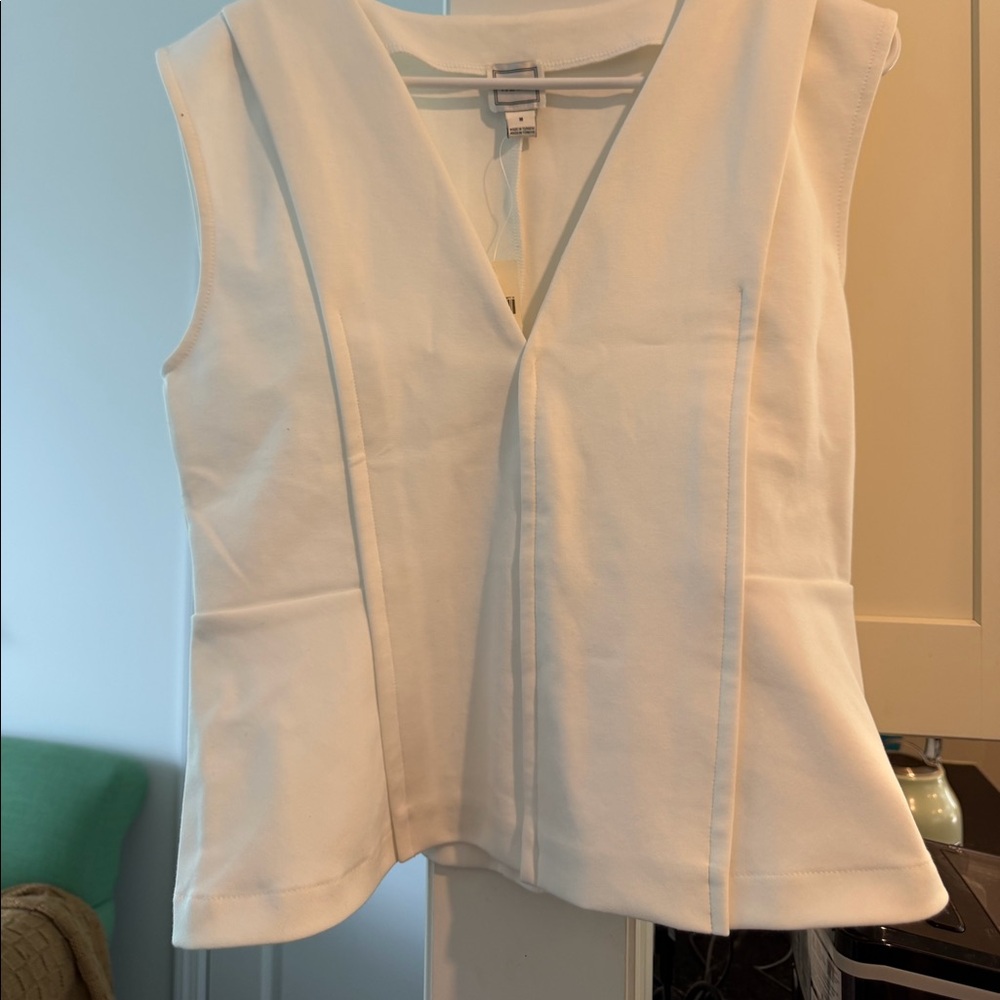 Maeve Sleeveless Structured V neck top